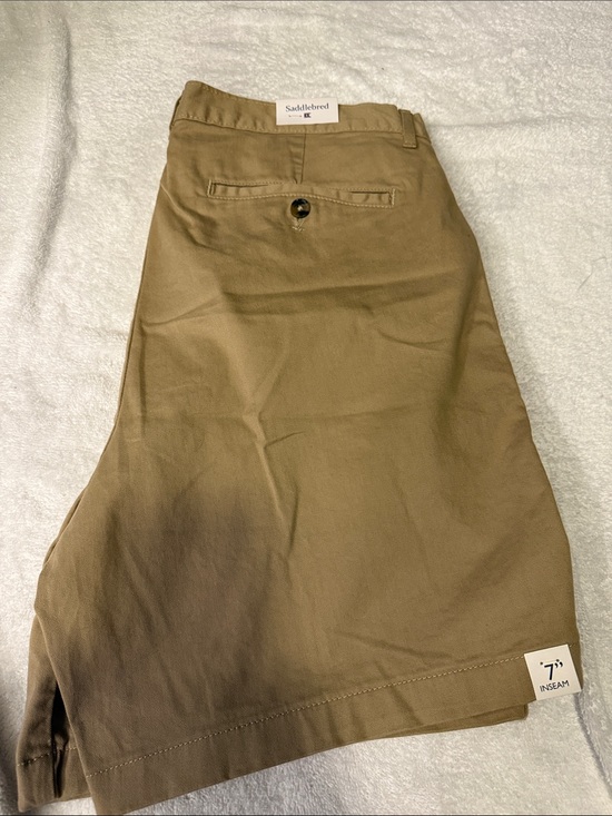 Saddlebred Other - Saddlebred Men's Brown/Tan Flat-Front Shorts